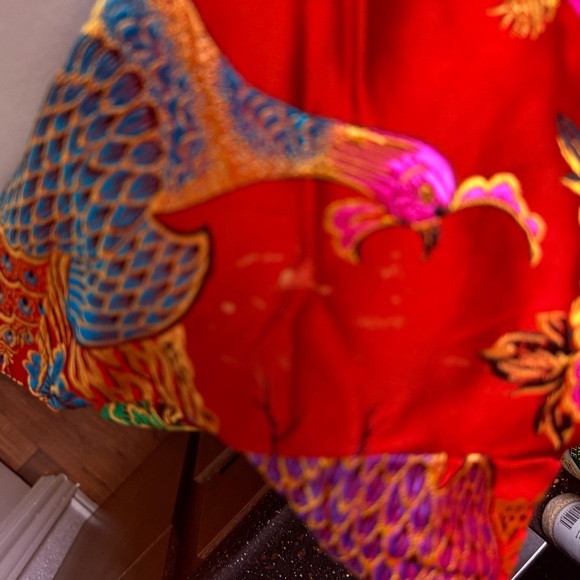 Red Embroidered Kimono Jacket - Picture 14 of 15